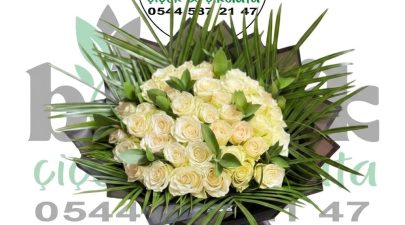 41 Beyaz Gül Buketi